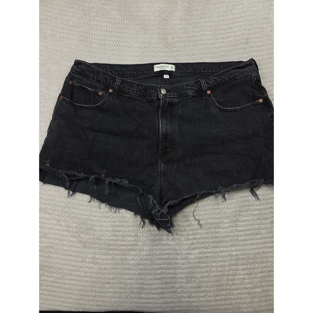 Abercrombie & Fitch Shorts Womens 20 Black Jean The Cut Off Short High Rise